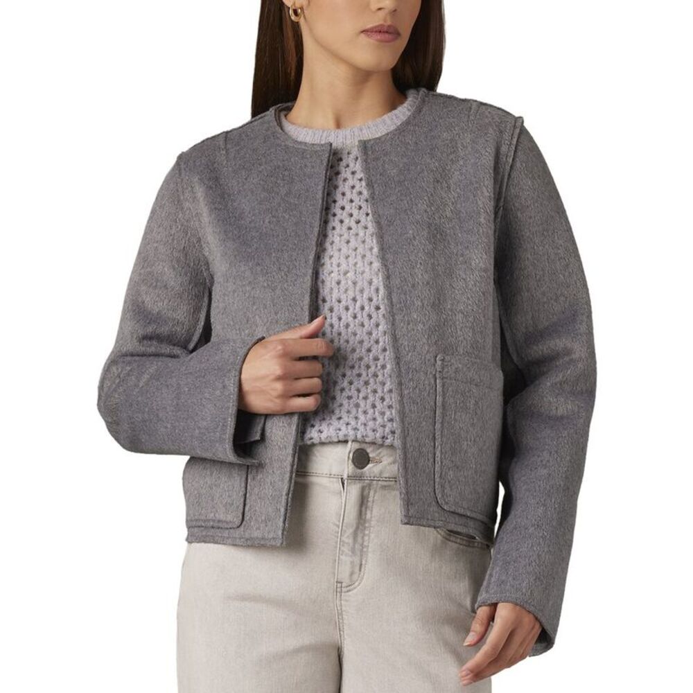 Wit & Wisdom Womens  Wool-Blend Crop Coat